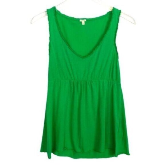 J. Crew | Women's Green Sleeveless V-Neck Jersey Knit Top Size Small - Picture 1 of 7